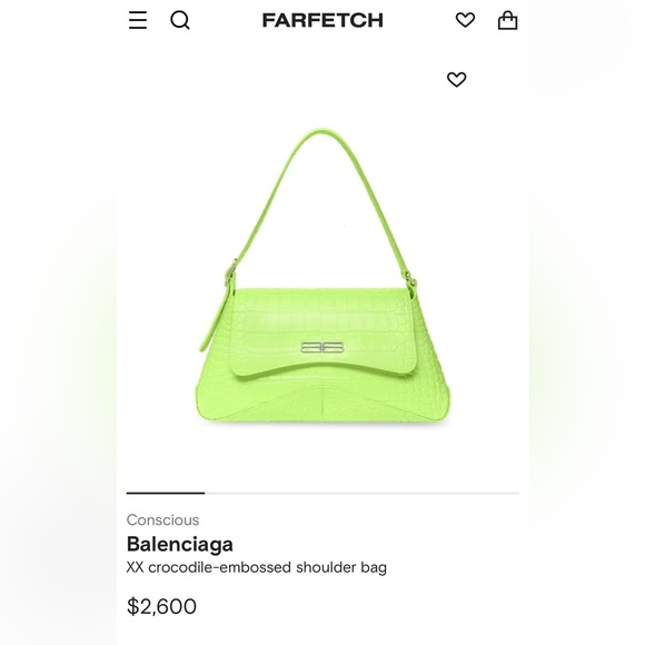 Balenciaga XXS Flap Street Croc Shoulder Bag - Picture 11 of 11
